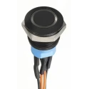 Apem AV Series Illuminated Push Button Switch Momentary Panel Mount 19.2 mm Cutout DPDT Green LED IP67 30 V AV9V12F1020870K