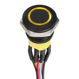 APEM AV Series Illuminated Push Button Switch Panel Mount SPST IP67 AV9512F1020870K
