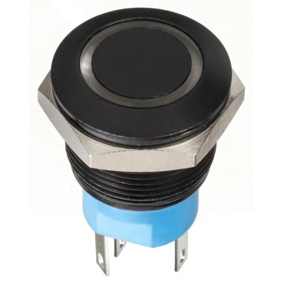 APEM AV Series Push Button Switch Momentary Panel Mount DPDT IP67 19.2 mm Cutout 30 V dc AV900220000270K