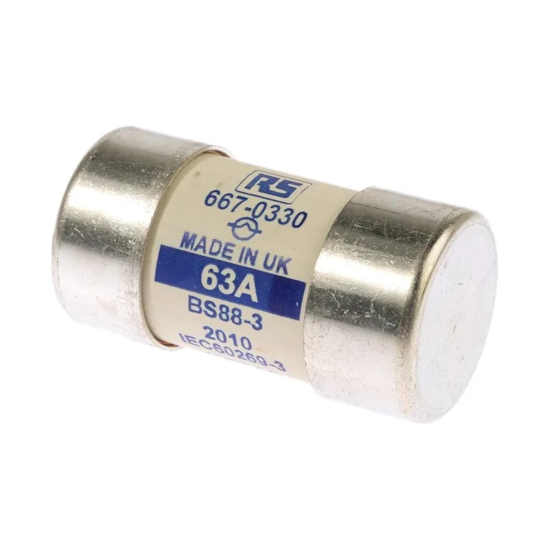 RS PRO 60A Cartridge Fuse, 30 x 57 mm, BS1361, 415V AC, House Service Cut-Out Fuse Link 667-0330