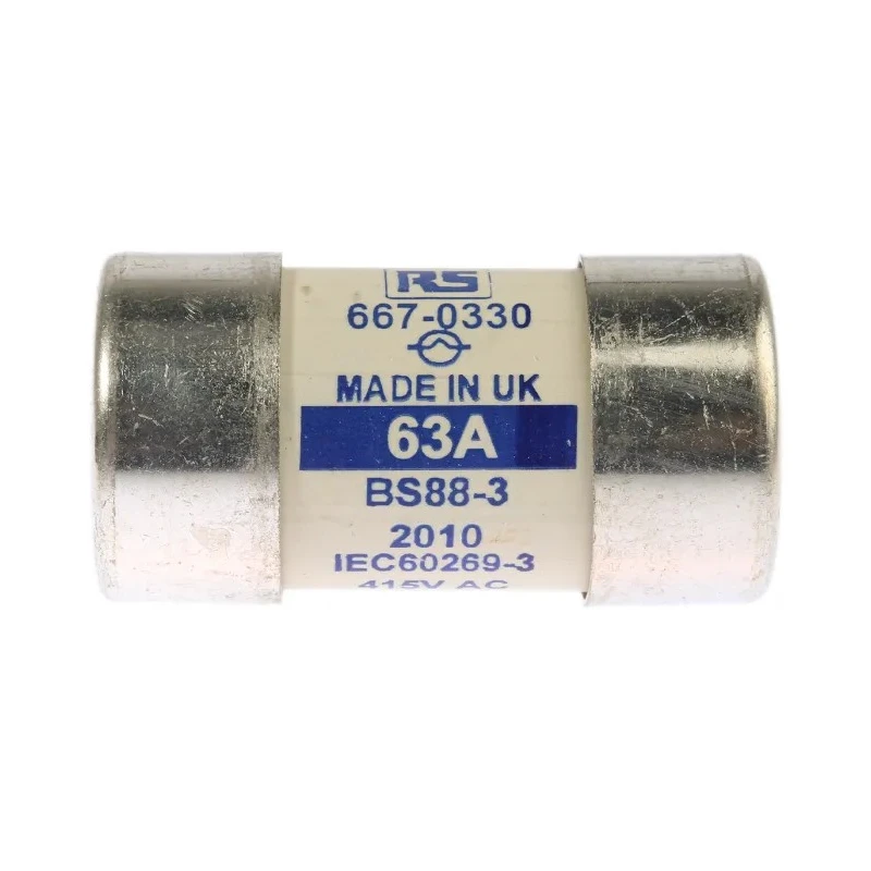 RS PRO 60A Cartridge Fuse, 30 x 57 mm, BS1361, 415V AC, House Service Cut-Out Fuse Link 667-0330