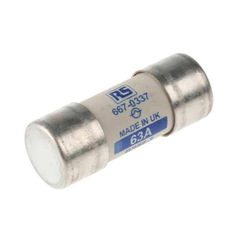 RS PRO 63A Cartridge Fuse 22 x 58 mm 415V AC House Service Cut-Out Fuse Link 667-0337