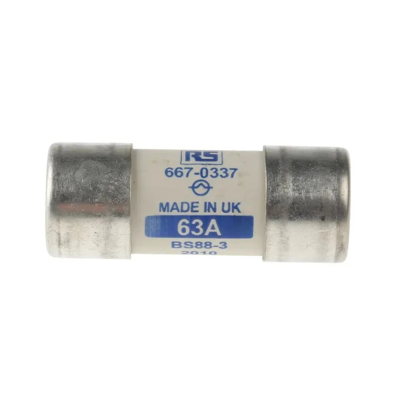 RS PRO 63A Cartridge Fuse 22 x 58 mm 415V AC House Service Cut-Out Fuse Link 667-0337