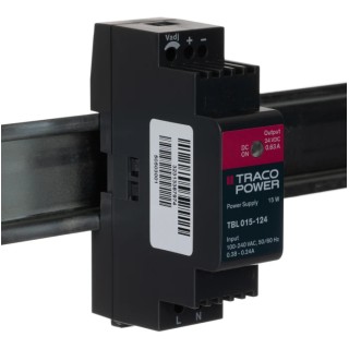 TRACOPOWER TBL Switched Mode DIN Rail Power Supply 264V AC Input, 28V DC Output, 630 mA, 15W TBL 015-124