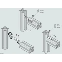 Bosch Rexroth Quick Connector Connecting Component Strut Profile 40 mm, 45 mm, 50 mm, 60 mm, Groove Size 8 mm 3 842 538 491