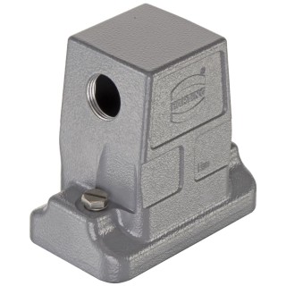 HARTING Heavy Duty Power Connector Hood, Han HP Direct B Range, Die Cast Aluminium, IP69 Rated, Thread Size 1.5 19396060546