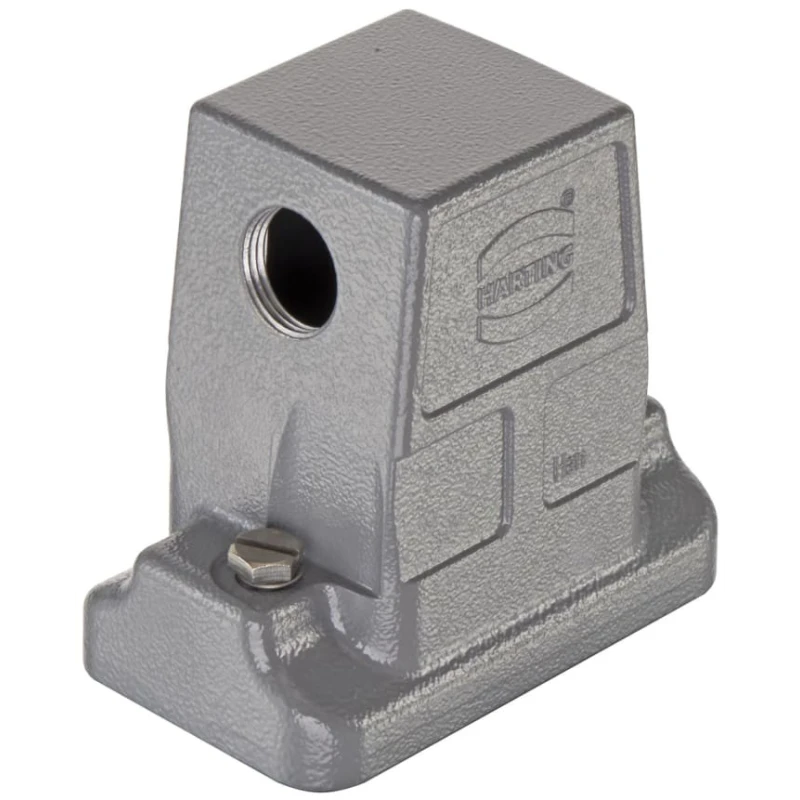 HARTING Heavy Duty Power Connector Hood, Han HP Direct B Range, Die Cast Aluminium, IP69 Rated, Thread Size 1.5 19396060546