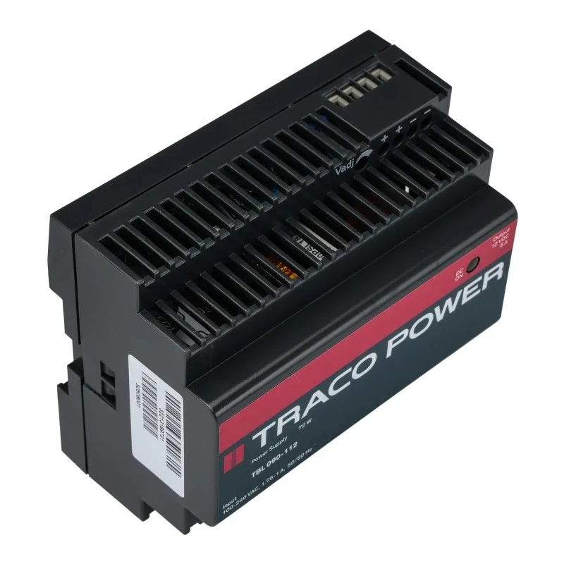 TRACOPOWER TBL Series Switched Mode DIN Rail Power Supply Single Phase 264V AC Input 16V DC 6A Output 72W TBL 090-112