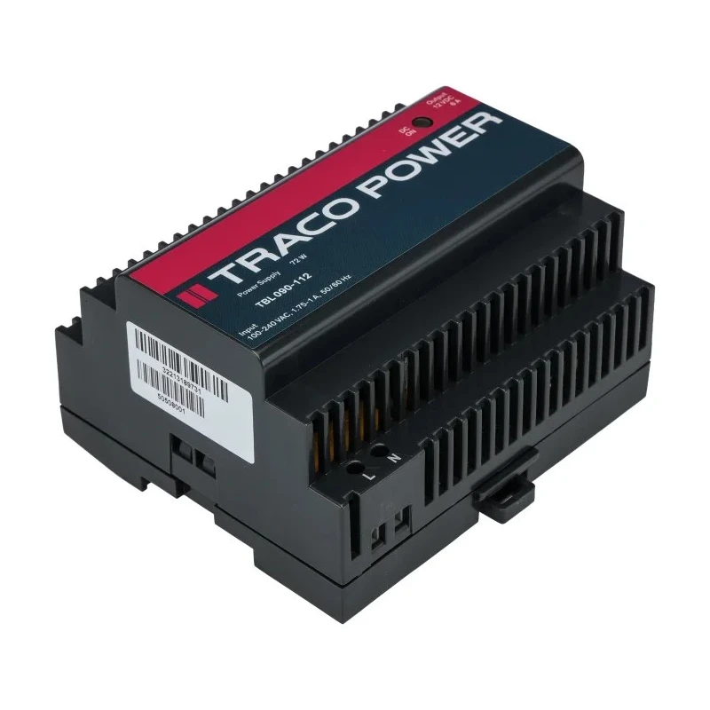 TRACOPOWER TBL Series Switched Mode DIN Rail Power Supply Single Phase 264V AC Input 16V DC 6A Output 72W TBL 090-112