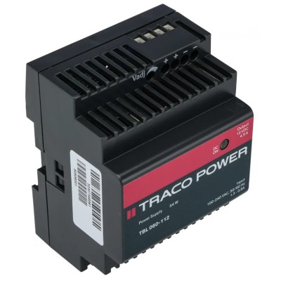 TRACOPOWER TBL Switched Mode DIN Rail Power Supply 264V AC Input 16V DC, 4.5A Output, 54W TBL 060-112