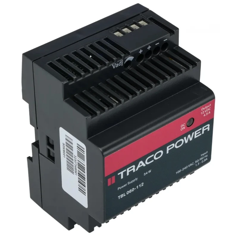 TRACOPOWER TBL Switched Mode DIN Rail Power Supply 264V AC Input 16V DC, 4.5A Output, 54W TBL 060-112