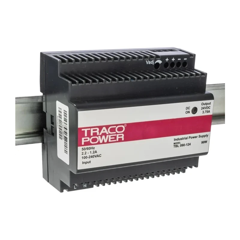 TRACOPOWER TBL Series Switched Mode DIN Rail Power Supply 85-264V AC Input 28V DC 3.75 A 90 W TBL 090-124