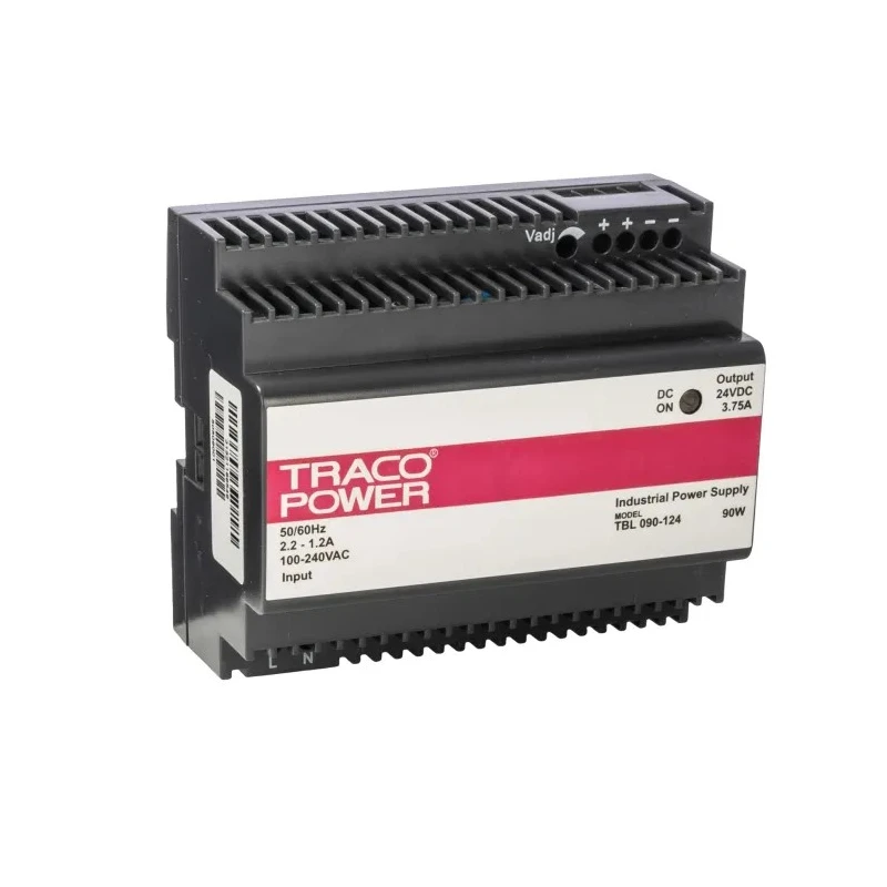 TRACOPOWER TBL Series Switched Mode DIN Rail Power Supply 85-264V AC Input 28V DC 3.75 A 90 W TBL 090-124