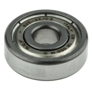 SKF Single Row Deep Groove Ball Bearing, Shielded, Sheet Metal Cage, Steel Balls, 5 mm ID 16 mm OD 5 mm Width 625-2Z/C3