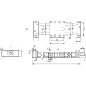 Igus Linear Guide Rail with Die Cast Zinc Rail Material, Rail Length 250mm, Rail Width 74mm, Carriage Width SLW-1040-250