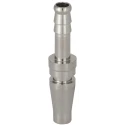 RS PRO Steel Pneumatic Quick Connect Coupling Female and Male Thread 8mm Hose Barb Nickel Plated 35 bar 100°C 667-1715