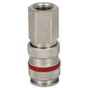 RS PRO Brass Steel Pneumatic Quick Connect Coupling 1/4 in Female G Single Shut Off Valve 667-1728