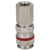 RS PRO Brass Steel Pneumatic Quick Connect Coupling 1/4 in Female G Single Shut Off Valve 667-1728