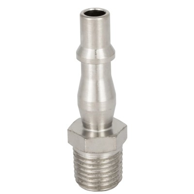 RS PRO Steel Pneumatic Quick Connect Coupling 3/8 in Male R Thread Single Shut Off With Valve 667-1734