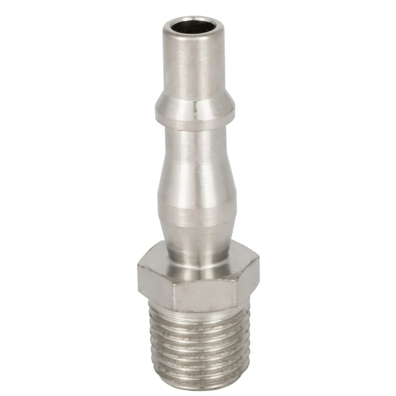 RS PRO Steel Pneumatic Quick Connect Coupling 3/8 in Male R Thread Single Shut Off With Valve 667-1734