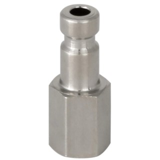 RS PRO Brass Pneumatic Quick Connect Coupling 1/8 in Female G Single Shut Off Valve 667-1803