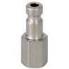 RS PRO Brass Pneumatic Quick Connect Coupling 1/8 in Female G Single Shut Off Valve 667-1803