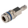 RS PRO Steel, Brass Pneumatic Quick Connect Coupling, Female, Male 10mm Single Shut Off Valve, Nickel Plated 667-1920