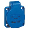 Legrand Industrial Power Connector 16A 500V IP44 Blue Panel Mount Interlocked Socket