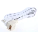 RS PRO Male BT to Female BT Telephone Extension Cable White Sheath 3m 667-3165