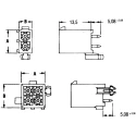 TE Connectivity Mini-Universal MATE-N-LOK Series Straight Through Hole PCB Header, 4 Contact, 4.14 mm Pitch, 2 1-770174-1