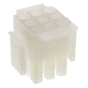 TE Connectivity MATE-N-LOK Male Connector Housing 9 Way 3 Row 6.35 mm Pitch Panel Mount Nylon Housing 1-480706-0