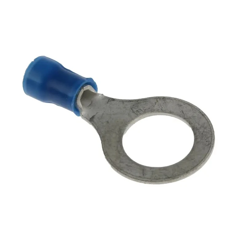TE Connectivity PLASTI-GRIP Insulated Ring Terminal M10 Stud Size 16 AWG 14 AWG Wire Size Blue 160136