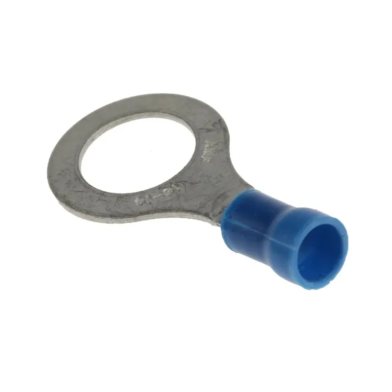 TE Connectivity PLASTI-GRIP Insulated Ring Terminal M10 Stud Size 16 AWG 14 AWG Wire Size Blue 160136