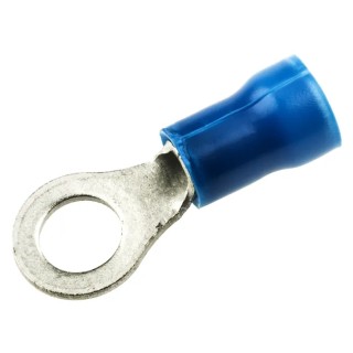 TE Connectivity PLASTI-GRIP Insulated Crimp Ring Terminal Blue M5 Stud Size 16 AWG 14 AWG Wire Size 130102