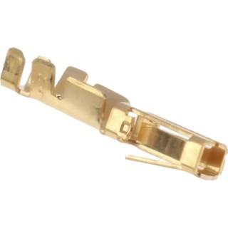 TE Connectivity AMPMODU MOD II Series Female Crimp Terminal 3A Gold Plated Phosphor Bronze 18.8mm 26 to 22 AWG 181270-2