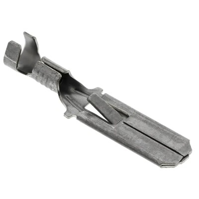 TE Connectivity FASTIN-FASTON .250 Black Uninsulated Male Spade Connector Crimp 6.35 x 0.81 mm Tab Size 42241-2