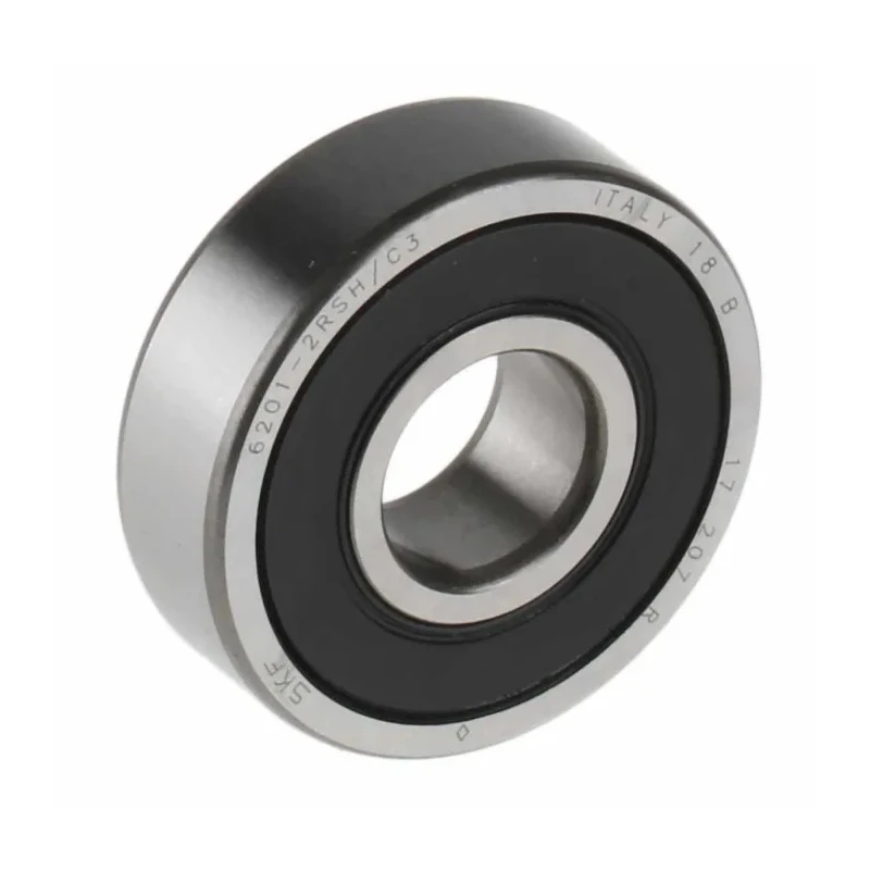SKF Single Row Deep Groove Ball Bearing 12 mm ID 32 mm OD Sealed Steel Cage C3 Clearance 15000 RPM 6201-2RSH/C3