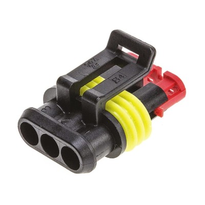 TE Connectivity AMP SUPERSEAL 1.5 Nylon Female Housing Connector 3 Contacts 282087-1