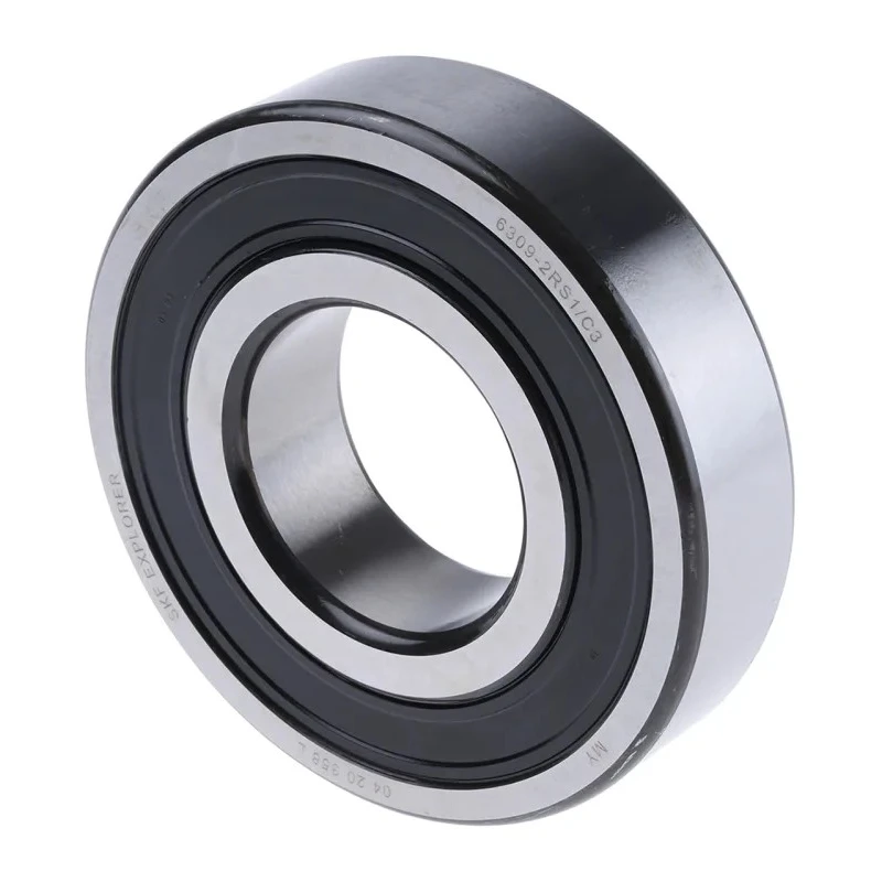SKF Single Row Deep Groove Ball Bearing 45 mm ID, 100 mm OD, 25 mm Width, Sheet Metal Cage, Steel Balls 6309-2RS1/C3