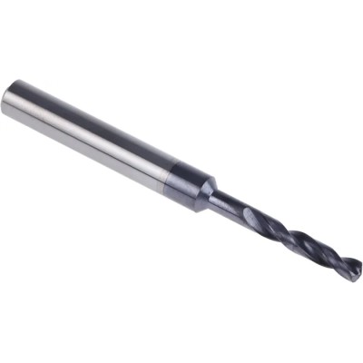 Dormer Solid Carbide Titanium Aluminium Nitride Coated Drill Bit, 3.3mm Size, 62mm Overall Length, Cylindrical R4583.3