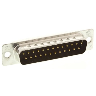 TE Connectivity AMPLIMITE HD-20 25 Way Straight 2.77 mm Pitch Panel Mount D-Sub Connector Male 5-747912-2