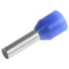 TE Connectivity Insulated Crimp Bootlace Ferrule, 8 mm Pin Length, 2.2 mm Pin Diameter, Blue, 14 AWG 1-966067-6