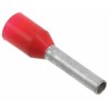 TE Connectivity Insulated Crimp Bootlace Ferrule, Red, 8 mm Pin Length, 1.4 mm Pin Diameter, 17 AWG Wire Size, Model 966067-9
