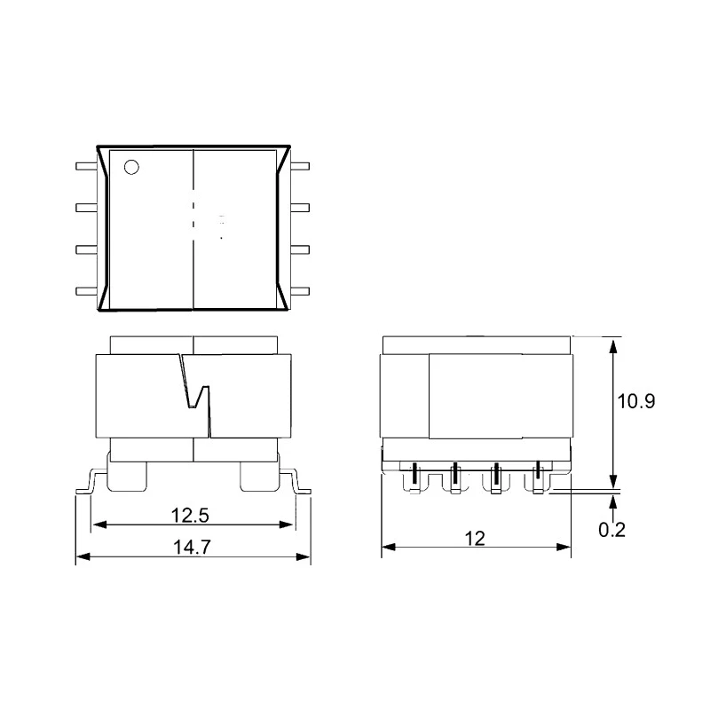 OEP Surface Pulse Transformer 1:1:1 Turns Ratio, 3 mH Primary Inductance, 0.65Ω Primary Resistance PT6SM