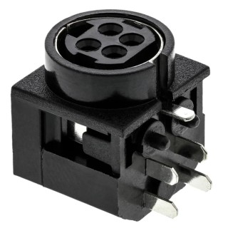 Kycon Right Angle DC Power Socket Female 7.5A 48V DC PCB Mount 17mm Length KPJX-4S