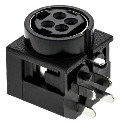 Kycon Right Angle DC Power Socket Female 7.5A 48V DC PCB Mount 17mm Length KPJX-4S