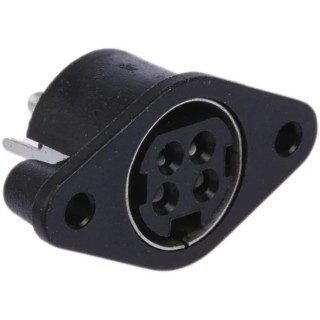 Kycon KPJX Straight DC Socket 7.5A 48V DC Panel Mount Tin Contact KPJX-PM-4S