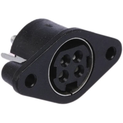 Kycon KPJX Straight DC Socket 7.5A 48V DC Panel Mount Tin Contact KPJX-PM-4S