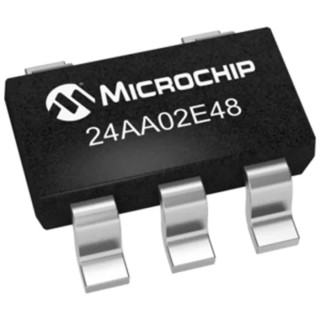 Microchip 2 kB Serial EEPROM 900 ns 5-Pin SOT-23 Serial-I2C 24AA02E48T-I/OT