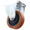 LAG Fixed Castor 300 kg Load Capacity 100 mm Polyurethane Wheel Galvanised Steel Frame 23678